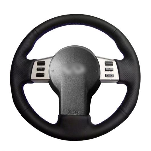 ステアリングホイールカバー 編み上げタイプ カーフスキン レザー 適用: インフィニティ FX FX35 FX45 2003-2008 日産 350Z 2003-2009 ブラック 糸～グレー 糸 AL-FF-0603 AL Interior parts for cars