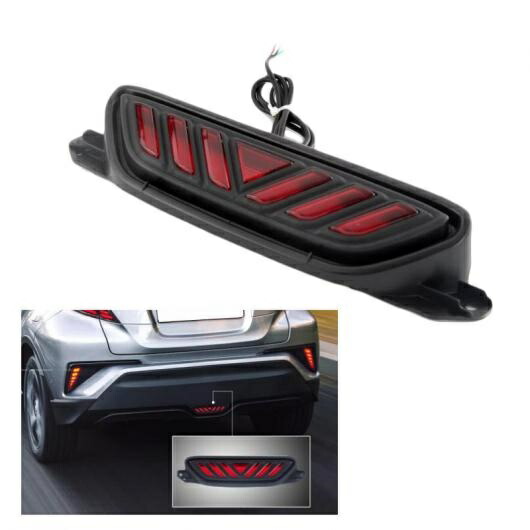 適用: トヨタ C-HR CHR 2016 2017 LED リア バンパー レッド フォグランプ ブレーキ ライト テール 警告 ストップライト 12V 防水 AL-FF-0807 AL Car parts