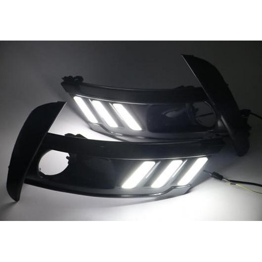 適用: トヨタ カローラ 2017 2018 フォグランプ カバー LED デイタイム ランニング ライト 12V ABS DRL イエロー ターンシグナル タイプ001 AL-FF-0867 AL Car parts｜オートパーツエージェンシー2号店
