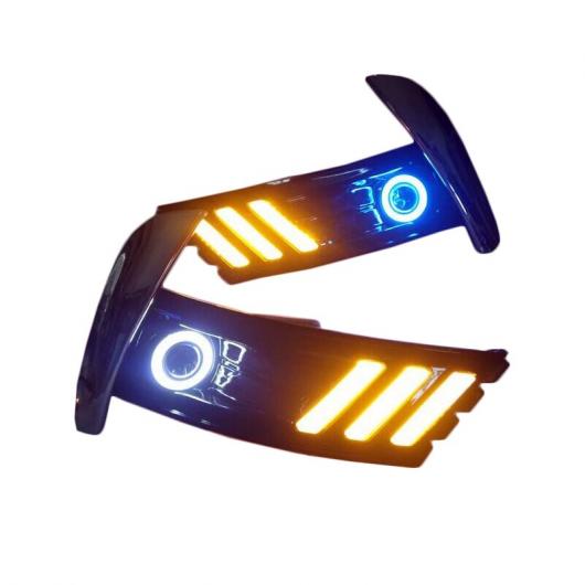 適用: トヨタ カローラ 2017 2018 LED デイタイム ランニング ライト 12V ABS DRL イエロー ターンシグナル ブルー エンジェル アイ AL-FF-0866 AL Car parts|オートパーツエージェンシー2号店