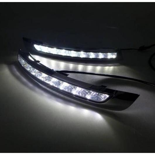 2ピース LED 12V デイタイム ランニング ライト DRL 適用: ボルボ XC90 2007-2013 ABS フォグランプ カバー イエロー ターンシグナルライト タイプ001 AL-FF-1328 AL Car parts
