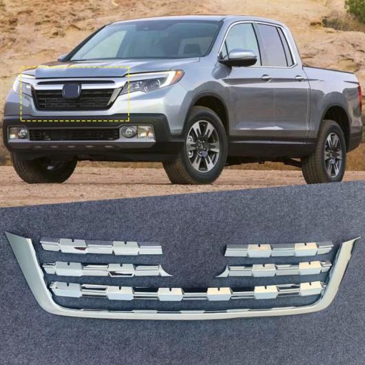 送料無料 パーツ Al Al 適用 ホンダ その他 リッジライン 16 17 18 19 フロント メッシュ グリッド ヘッド バンパー カバー トリム 6ピース レーシング グリル ディープ グリーン タイプ002 Al Ff 11 オートパーツエージェンシー2号店