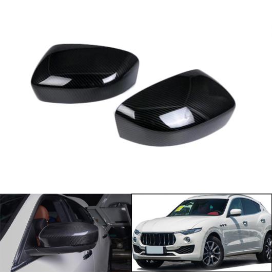 2ピース ABS カーボンファイバー バックミラー ミラー ヘッド カバー トリム 適用: マセラティ レバンテ SUV 4ドア 2016-2017 AL-FF-1304 AL Exterior parts for cars｜オートパーツエージェンシー2号店