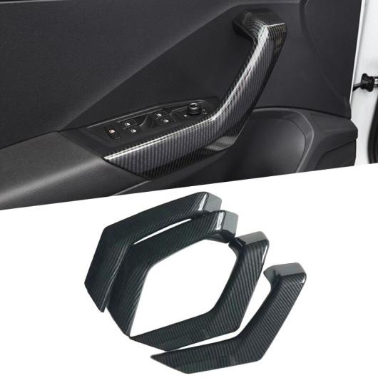 4ピース インテリア ABS ドア アームレスト 装飾 ストリップ カバー トリム ステッカー 適用: VW フォルクスワーゲン T-ROC 2017 2018 左ハンドル車 タイプ001・タイプ002 AL-FF-1410 AL Interior parts for cars