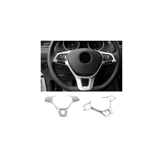 適用: VW フォルクスワーゲン T-ROC 2017 2018 ABS マット ステアリング ホイール ボタン カバー 装飾 トリム 1ピース タイプ001～タイプ004 AL-FF-1501 AL Interior parts for cars