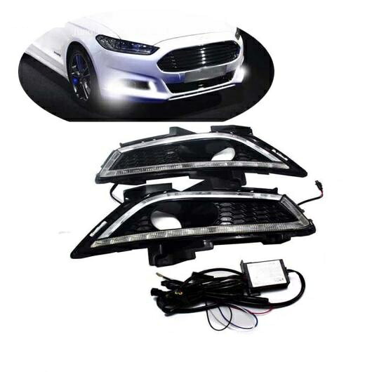 LED DRL デイライト 適用: フォード モンデオ フュージョン 2013 2014 2015 2016 デイタイム ランニング ライト 防水 フォグランプ AL-FF-1708 AL Car parts｜オートパーツエージェンシー2号店