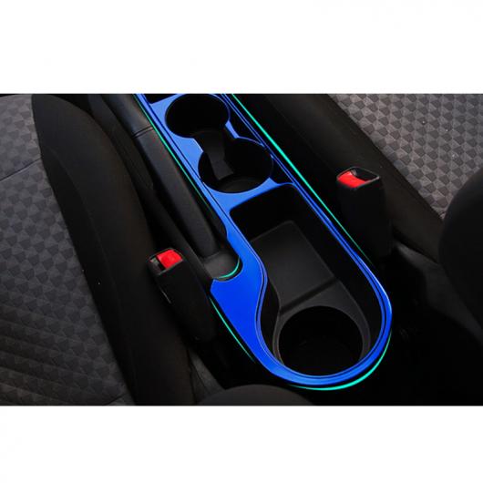 ステンレス スチール カップ スロット フレーム トリム 適用: 起亜 K2 リオ 2017 2018 2019 2020 インテリア ブルー～光沢 シルバー AL-FF-3840 AL Interior parts for cars