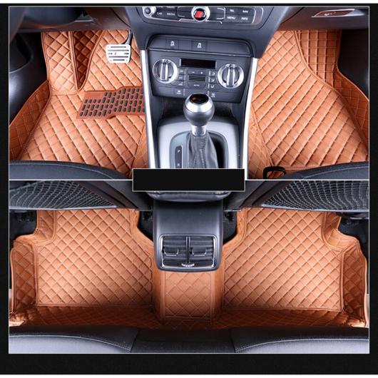 レザー インテリア フロアマット 適用: アウディ Q3 2011 2012 2013 2014 2015 2016 ブラック レッド ワイヤー～ブラウン 2011-2018・2019-2020 AL-FF-5233 AL Car parts