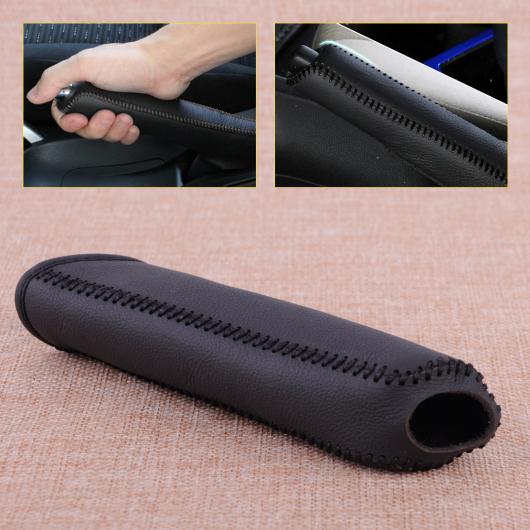 ブラック レザー ハンド ブレーキ ステッチ カバー 保護 スリーブ 適用: ホンダ シビック 2004 2005 2006 2007 2008 2009 2010 2011 AL-FF-6137 AL Interior parts for cars
