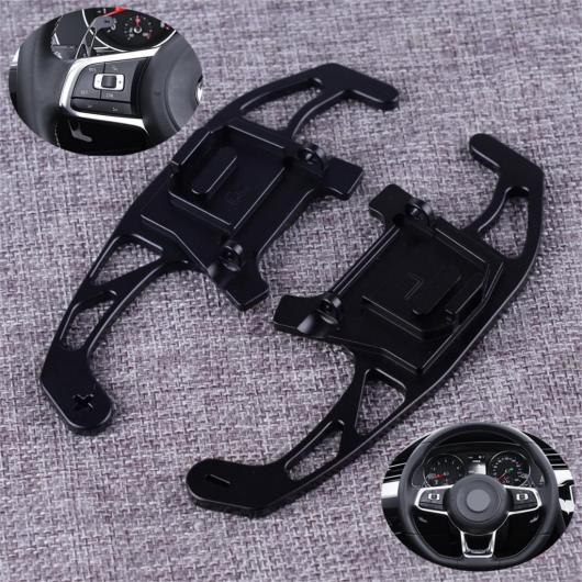 2ピース ブラック アルミニウム ステアリング ホイール シフト パドル エクステンション 適用: VW ジェッタ ゴルフ 7 R GTI パサート ヴァリアント シロッコ AL-FF-7459 AL Car parts|オートパーツエージェンシー2号店