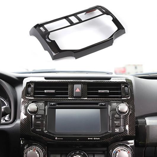 カーボンファイバー ブラック セントラル コントロール パネル GPS ナビゲーション パネル フレーム トリム フレーム 適用: トヨタ フォーランナー 2010-2017 2018 2019 AL-FF-7599 AL Interior parts for cars｜オートパーツエージェンシー2号店