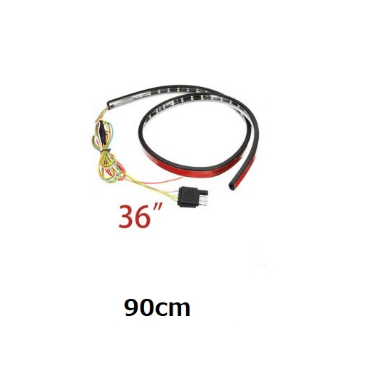 フレキシブル テールゲート LED ライト バー ストリップ レッド/ホワイト トレーラー リア テール ライト ストリップ DRL ターンシグナル ライト ブレーキ ライト 90cm AL-HH-1490 Car parts