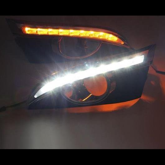 2ピース 適用: シボレー/CHEVROLET キャプティバ 2011 2012 2013 イエロー ターンシグナル リレー 防水 DRL ランプ 12V LED デイタイムランニングライト LED AL-HH-1571 Car parts