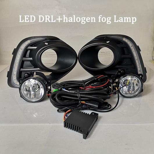 適用: 三菱 ランサー 2016 2017 2018 2019 イエロー ターンシグナル 機能 DRL 12V LED デイタイムランニングライト ハロゲン フォグランプ DRL フォグランプ AL-HH-1662 Car parts