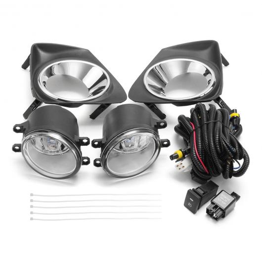 ペア 12V 55W フロント バンパー フォグライト ランプ グリル カバー H11 バルブ スイッチ キット ペア 適用: トヨタ カローラ 2011 2012 2013 クロム AL-HH-1870 Car parts