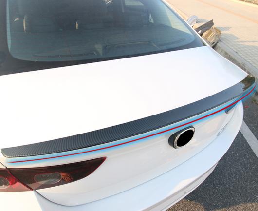 適用: マツダ 3 M3 アクセラ セダン 2019 2020 カーボン スタイル リア トランク スポイラー ウイング バック ブーツ リップ カバー AL-II-0234 AL Exterior parts for cars 22,578円