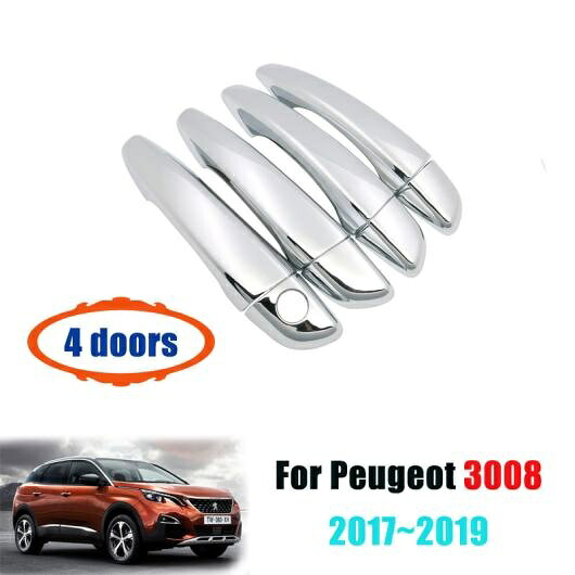 適用: プジョー/PEUGEOT 3008 MK2 2017~2019 クローム エクステリア ドア ハンドル カバー ステッカー トリム セット 2ND ハンドル キーレスなし・ハンドル キーレスエントリー AL-II-0891 AL Car parts｜オートパーツエージェンシー2号店