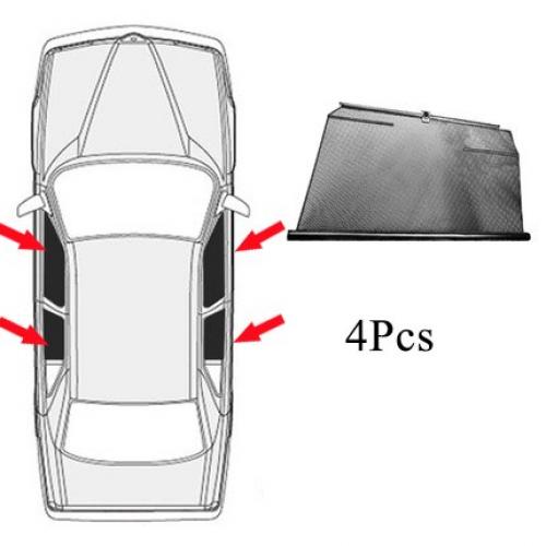 サイド ウインドウ サンシェード 日除け 車用 カーテン 適用: メルセデスベンツ/MERCEDES BENZ S クラス W220 W221 4 サイド ウィンドウ AL-II-0926 AL Sanshade for car