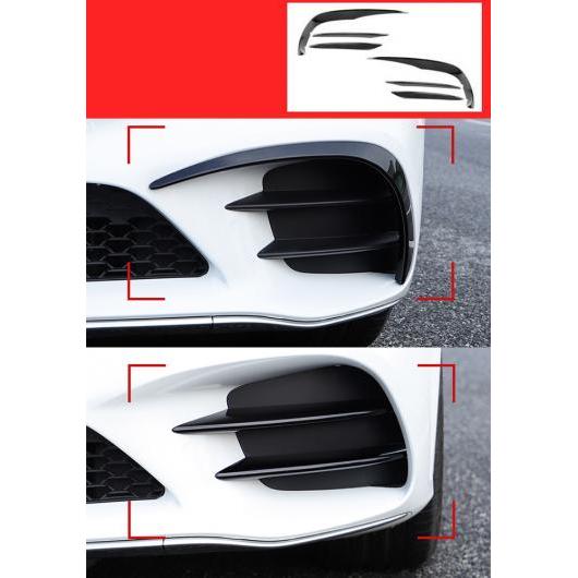 適用: メルセデス ベンツ C クラス W205 C43 C63 適用: AMG フロント フォグライト ランプ カーボンファイバー トリム カバー ステッカー ロング ブラック AL-II-1051 AL Exterior parts for cars