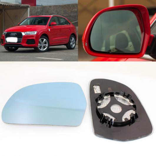 適用: アウディ/AUDI Q3 サイド ビュー ドア 広角 バックミラー ミラー ブルー ガラス ベース ヒーテッド 2ピース AL-II-1354 AL Door mirror lens