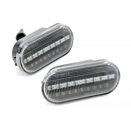 ダイナミック LED フェンダー サイド マーカー ライト ウインカーランプ 適用: フォルクスワーゲン/VOLKSWAGEN VW ボーラ ゴルフ 3 4 パサート 3BG ポロ SB6 セアト レオン クリア シェル AL-II-1745 AL Turn signal
