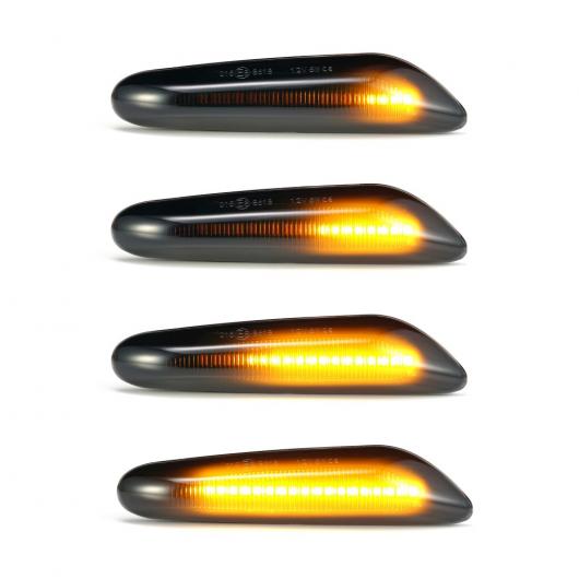 2ピース LED ダイナミック サイド マーカー ウインカー シーケンシャル ライト 適用: BMW E90 E91 E92 E60 E87 E82 E46 エラー シーケンシャル AL-II-1753 AL Turn signal