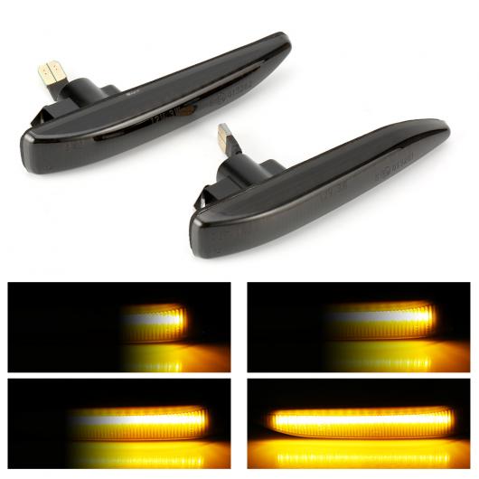 2ピース LED サイド マーカー ライト ダイナミック フロー シーケンシャル インジケーター ランプ オート ウインカー 適用: BMW 7シリーズ E65 E66 E67 シーケンシャル AL-II-1789 AL Turn signal