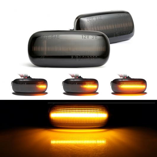ダイナミック フロー LED サイド マーカー シグナルライト 適用: アウディ/AUDI A3 S3 8P A4 S4 RS4 B6 B7 B8 A6 S6 アンバー スモーク スモーク シェル・クリア シェル AL-II-1766 AL Turn signal