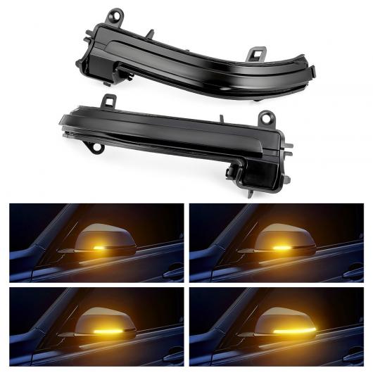 2ピース ダイナミック バックミラー ミラー ウインカー LED ライト 適用: BMW F20 F30 F31 F21 F22 F23 F32 F33 F34 X1 E84 1 2 3 4シリーズ AL-II-1782 AL Turn signal