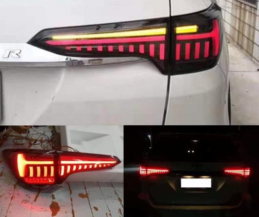 適用: トヨタ フォーチュナ テール ライト 2016 2017 2018 2019 ダイナミック シグナル ランプ LED テールライト DRL アクセサリー レッド カバー・ブラック カバー AL-II-1945 AL Car parts｜オートパーツエージェンシー2号店