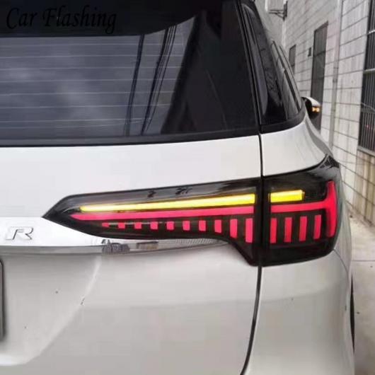 適用: トヨタ フォーチュナ テール ライト 2016 2017 2018 2019 ダイナミック シグナル ランプ LED テールライト DRL アクセサリー レッド カバー・ブラック カバー AL-II-1946 AL Car parts