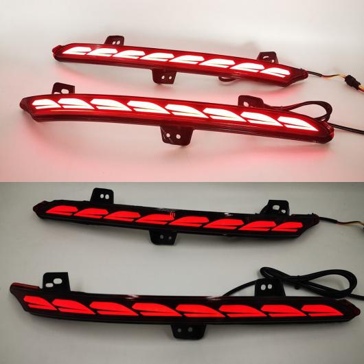 1 ペア LED リア バンパー 適用: ホンダ アコード インスパイア 2018 2019 フォグランプ ブレーキ ライト ダイナミック ウインカー 装飾 3 ファンクション AL-II-2018 AL Turn signal|オートパーツエージェンシー2号店