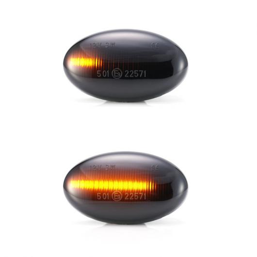 2ピース ダイナミック LED サイド マーカー ライト フロー リピーター ランプ 12V パネル 適用: メルセデス スマート/SMART W450 W452 Aクラス W168 ヴィト W639 シーケンシャル AL-II-2135 AL Car parts