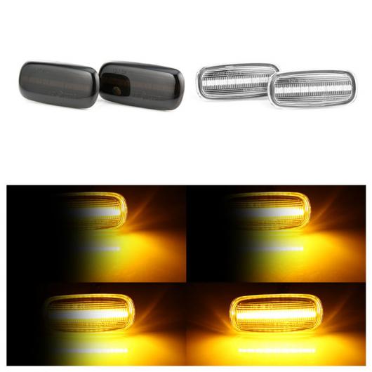 2ピース LED ダイナミック ウインカー サイド マーカー ライト フロー ウォーター シーケンシャル ランプ 適用: アウディ/AUDI A3 S3 A8 D2 TT シーケンシャル AL-II-1966 AL Turn signal