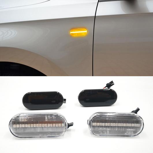 1 ペア 適用: フォルクスワーゲン/VOLKSWAGEN VW ボーラ ゴルフ 3 4 パサート 3BG ポロ SB6 LED ダイナミック サイド マーカー ウインカー シーケンシャル ライト ブラック・ホワイト 通常 AL-II-2013 AL Turn signal
