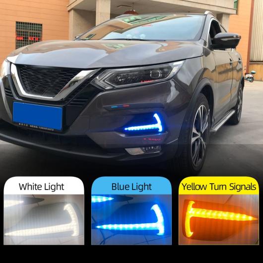 2ピース LED デイタイムランニングライト 適用: 日産 キャシュカイ 2019 2020 ダイナミック ターン イエロー シグナル DRL フォグランプ ホワイト イエロー AL-II-2117 AL Car parts|オートパーツエージェンシー2号店