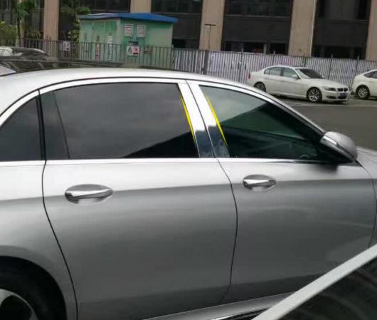 4X ステンレス スチール センター ウインドウ ピラー ポスト カバー トリム 適用: メルセデス W213 ベンツ E クラス E200 E300 E400 2017 AL-II-2263 AL Exterior parts for cars