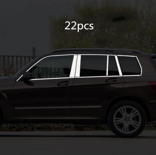 ステンレス スチール ウインドウ トリム ウインドウ ガーニッシュ ピラー カバー トリム 適用: メルセデス ベンツ GLK GLK300 GLK260 2015-2018 16ピース・22ピース AL-II-2376 AL Exterior parts for cars｜オートパーツエージェンシー2号店