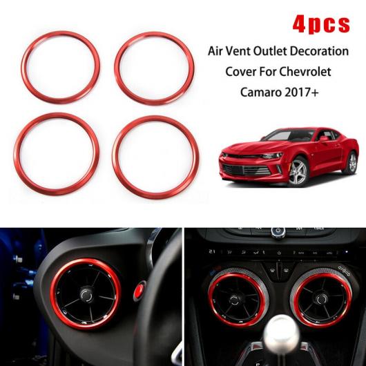 4ピース フロント 吹き出し口 エア 吹き出し口 トリム リング インテリア カバー 適用: シボレー/CHEVROLET カマロ 2017 インテリア AL-II-2956 AL Interior parts for cars|オートパーツエージェンシー2号店
