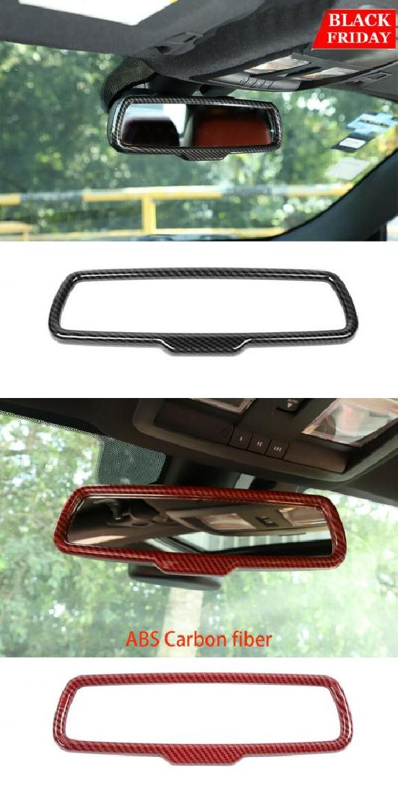 ABS インテリア バックミラー ミラー 装飾 トリム 適用: DOAGE チャレンジャー 2015 2019 ブラック・レッド AL-II-2973 AL Interior parts for cars｜オートパーツエージェンシー2号店 9,931円