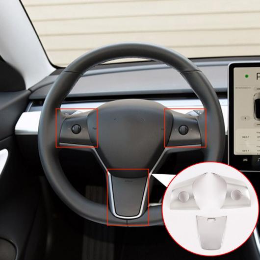 カーボンファイバー インテリア ステアリング ホイール カバー トリム デカール 適用: テスラ/TESLA モデル 3 2018 2019 AL-II-3040 AL Interior parts for cars