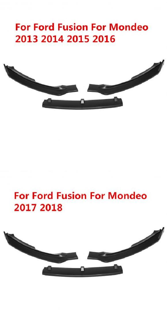3ピース マット ブラック フロント バンパー スプリッタ リップ スポイラー ディフューザー プロテクター ボディ キット 適用: フォード/FORD 2013 2016・2017 2018 AL-II-3258 AL Exterior parts cars
