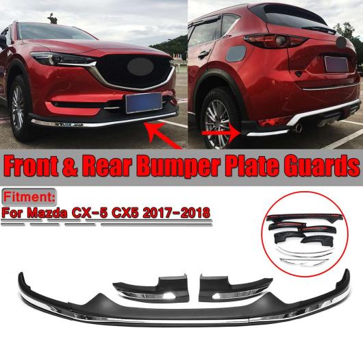 2ピース バック + 1ピース フロント フロント リア バンパー ボード ガード スキッド プレート バー プロテクター 適用: マツダ CX 5 CX5 2017 2018 リア バンパー リップ AL-II-3805 AL Exterior parts for cars｜オートパーツエージェンシー2号店