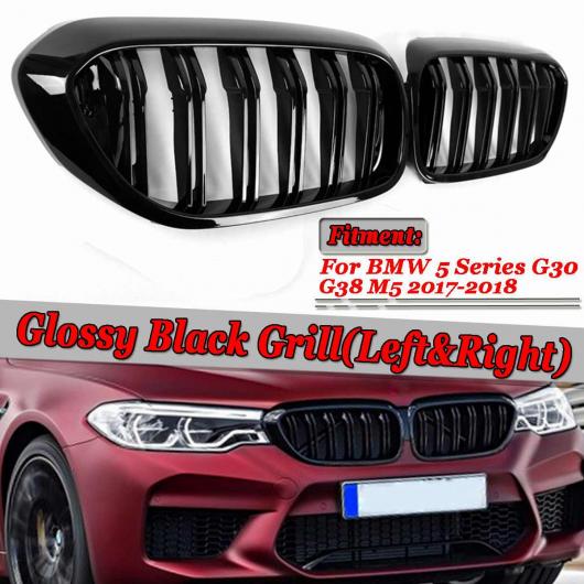光沢ブラック 2ピース フロント バンパー グリル フロント バンパー 適用: BMW 5シリーズ G30 G31 G38 M5 2017 2018 AL-II-3976 AL Exterior parts for cars 17,934円