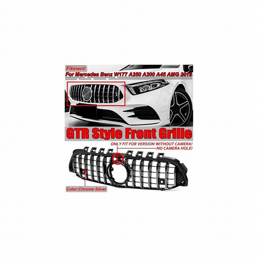 W177 クローム シルバー フロント バンパー グリル 適用: メルセデス ベンツ W177 A250 A200 A45 AMG 2019 AL-II-3991 AL Exterior parts for cars 34,541円