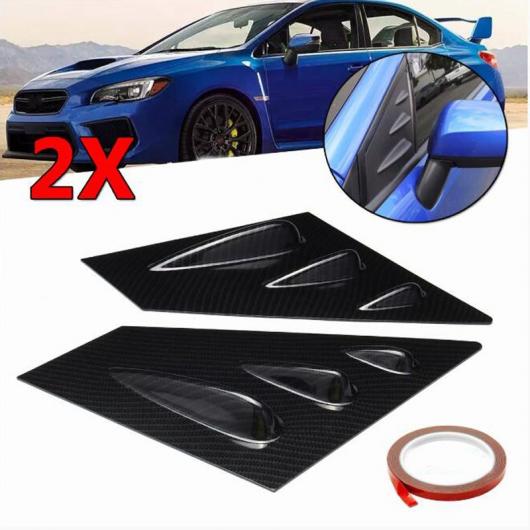 2ピース カーボン調 フロント ウインドウ ローバー/ROVER サイド 吹き出し口 適用: スバル WRX STI 2015 2018 サイド ウインドウ ルーバー スクープ カバー 吹き出し口 AL-II-4114 AL Exterior parts for cars|オートパーツエージェンシー2号店
