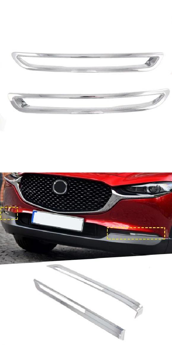 適用: マツダ CX-30 2019 2020 2021 リア フォグライト ランプ カバー トリム フォグライト シェード フード アクセサリー リア シルバー・フロント AL-II-4196 AL Exterior parts for cars