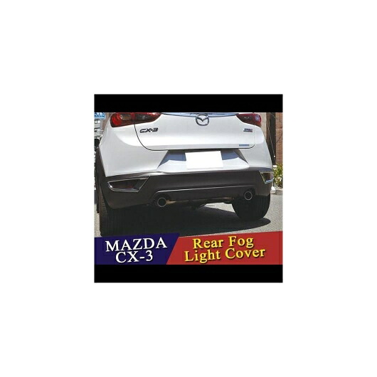 フロント＆リア クローム フォグライト カバー 適用: マツダ CX-3 2016 2017 2018 リア バンパー リフレクター アクセサリー リア フォグ カバー AL-II-4229 AL Exterior parts for cars