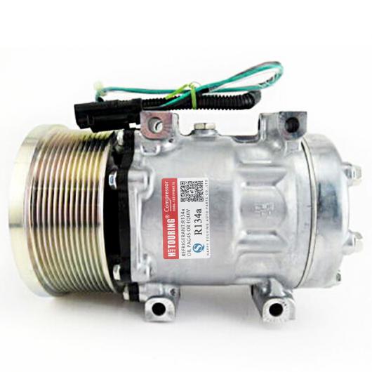 SD7H15-6095 3729295 372-9295 7H15 AC コンプレッサー 適用: キャタピラー 320D2 329D2 320ELRR 538GF 558LL 320D2FMGF 320E D2L D2 24V AL-II-9845 AL Air conditioner compressor