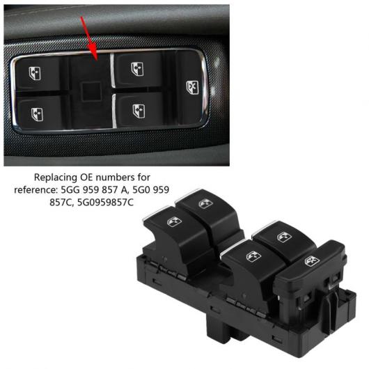 パワー マスター 電動 ウインドウ コントロール スイッチ 適用: VW ゴルフ GTI 7 パサート B8 ティグアン トゥーラン 5G0 959 857C オート スタイリング AL-JJ-0399 AL Switch relay